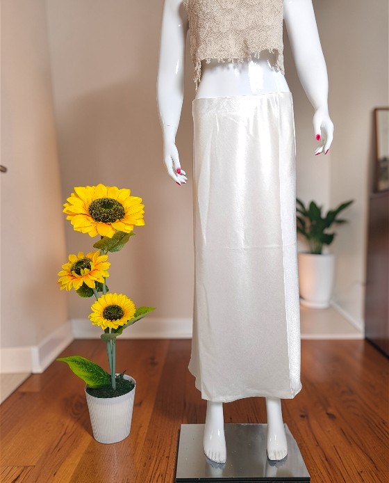 Satin Long Skirt