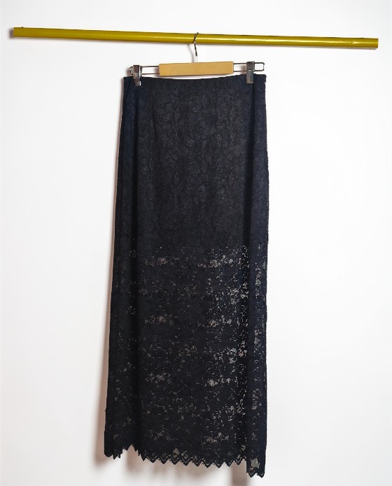 Long Net Fabric Skirt
