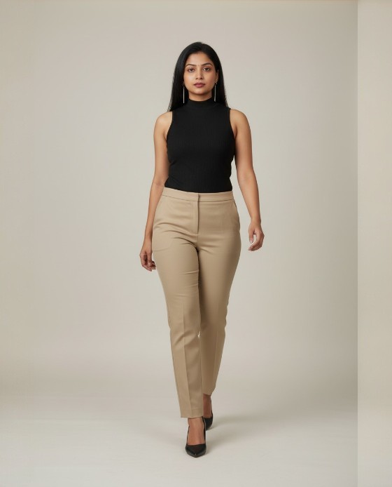 Beige Formal Pant